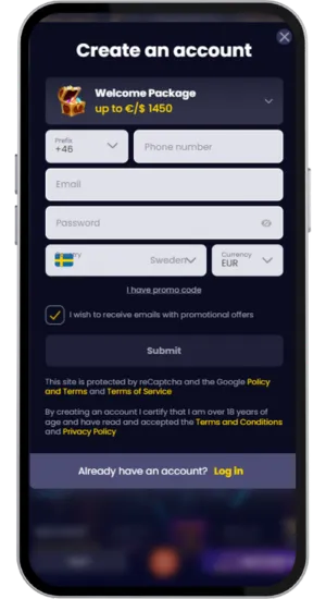 Skapa ditt konto