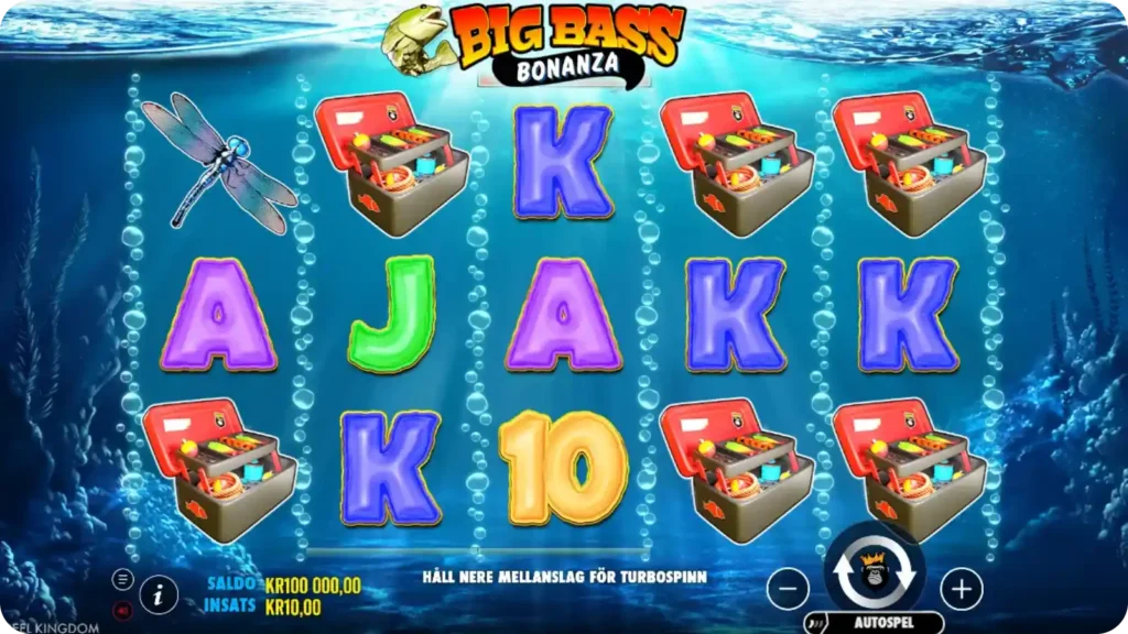 Spelskärm från Big Bass Bonanza